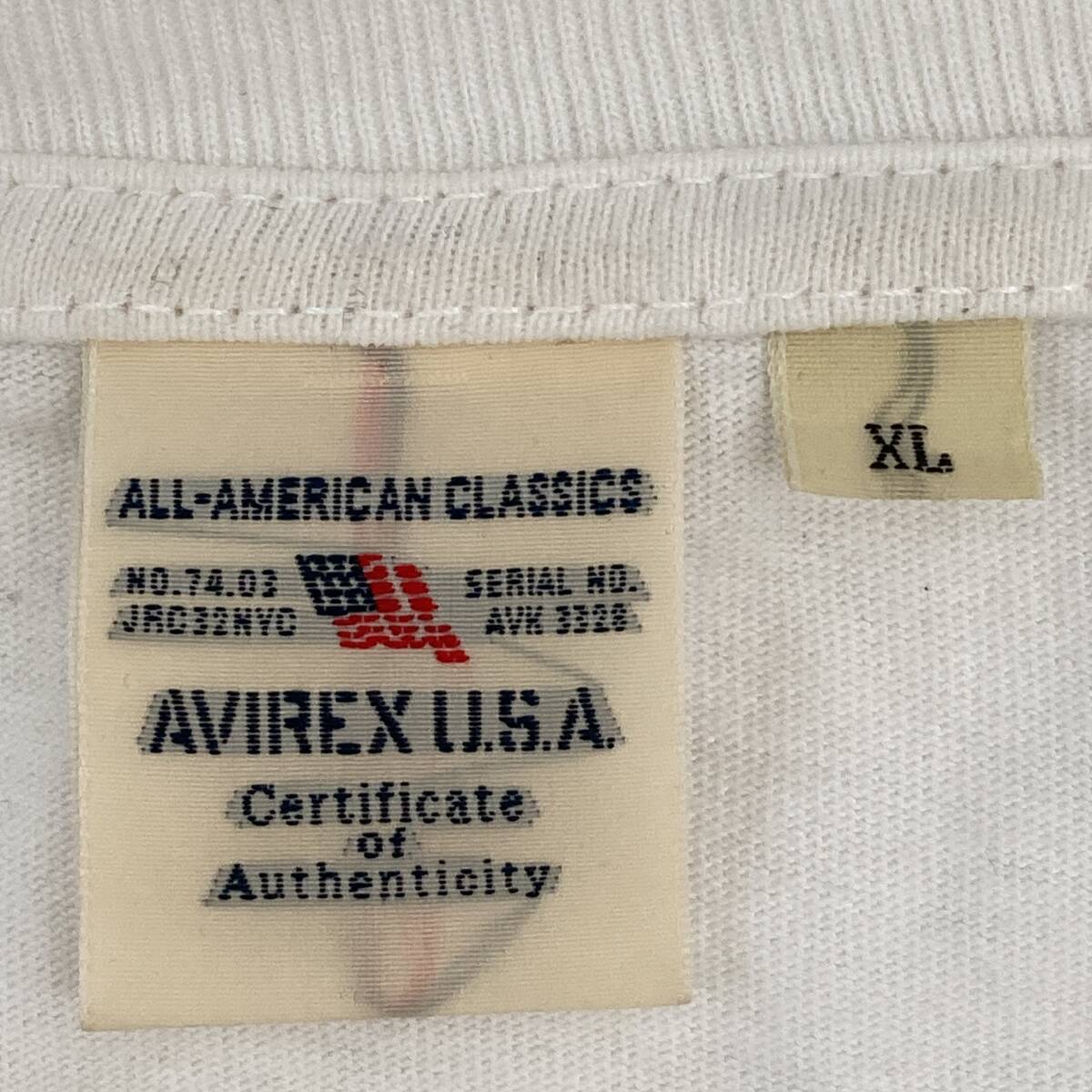 AVIREX アヴィレックス　ロングスリーブTシャツ　XLサイズ　長袖　ホワイト_画像5