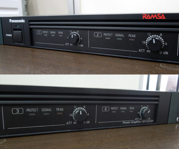 Panasonic RAMSA デジタルパワーアンプ WP-DA204 通電確認済 オーディオ 音響機材 パナソニック 札幌市 新道東店_画像4