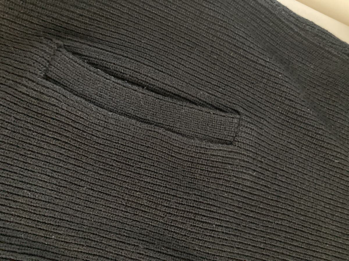 アニエスベー　ジップアップ ニット セーター ブラック　メンズ　コットン　100％　フランス製_画像6