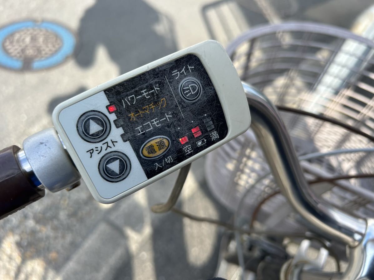 【自転車】大阪府枚方市 電動アシスト 26インチ Panasonic ジャンク レストアベース 部品取り バッテリー・チャージャー付 中古 現状 直41の画像3