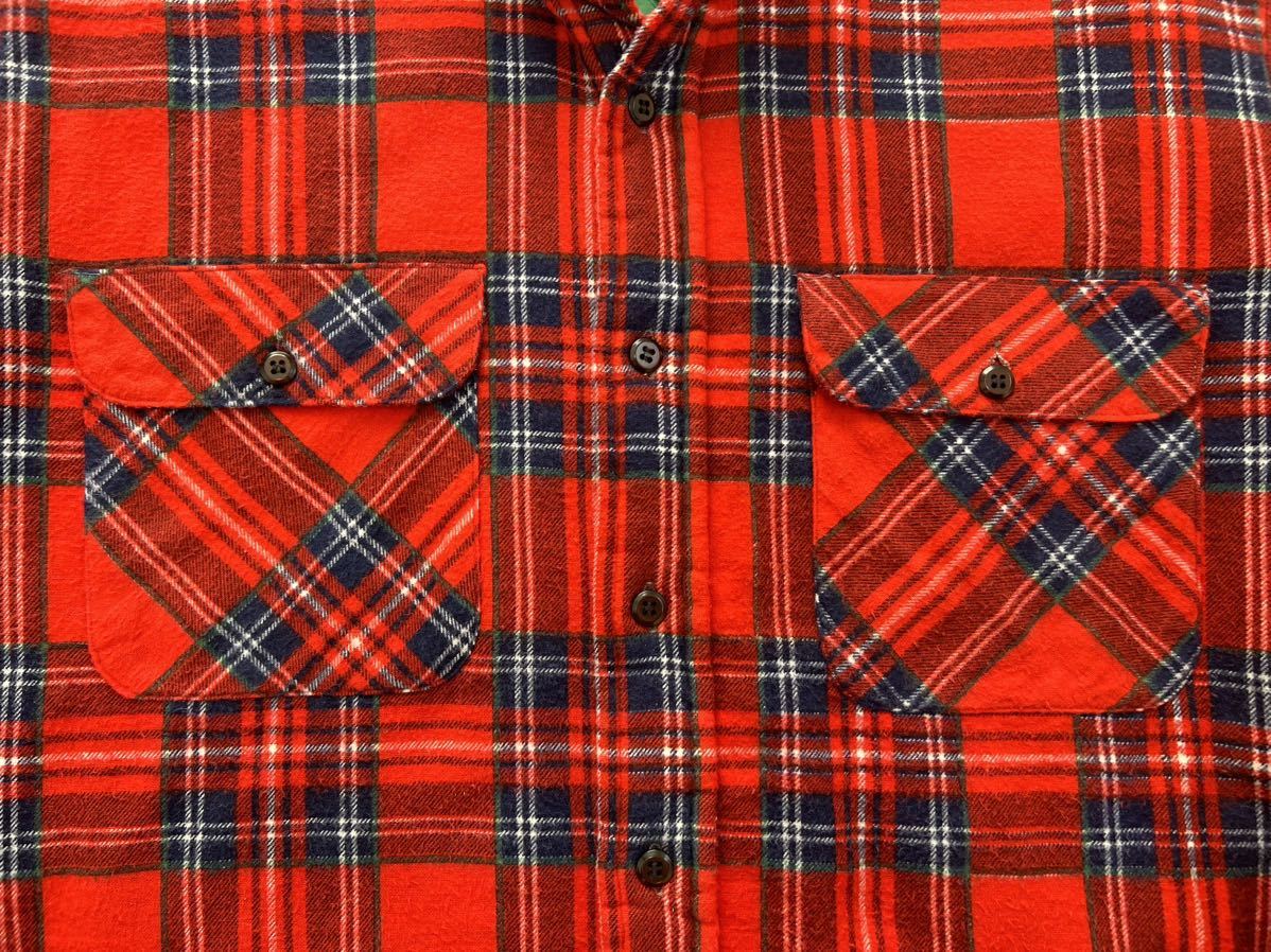 送料無料 サットン sutton ネルシャツ Lサイズ USA製 80sヴィンテージ チェック ワークシャツ 綿 長袖 キルティング シャツブルゾン 