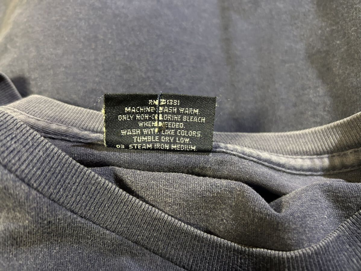 送料無料 ポロ ラルフローレン Tシャツ USA製 XL 90sヴィンテージ ポケTシャツ ネイビー 半袖 米製 アメリカ製 Polo Ralph Lauren RRL レアの画像9