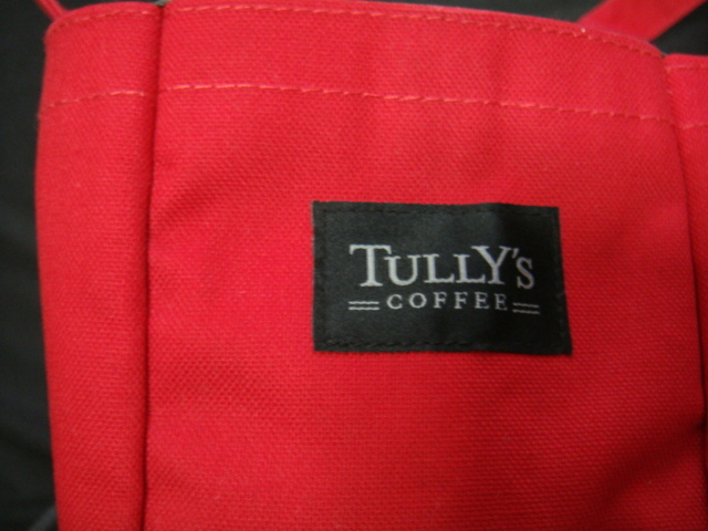 TULLY'S COFFEE・タリーズコーヒー／＜トートバッグ*レッド＞□彡『展示品』_画像2