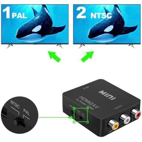 HDMI to RCA 変換コンバーター HDMI to AV コンポジット 1080P 音声出力可 USB給電 テレビVHS VCR DVDなどの互換性 hdmiをサポートする旧式_画像6