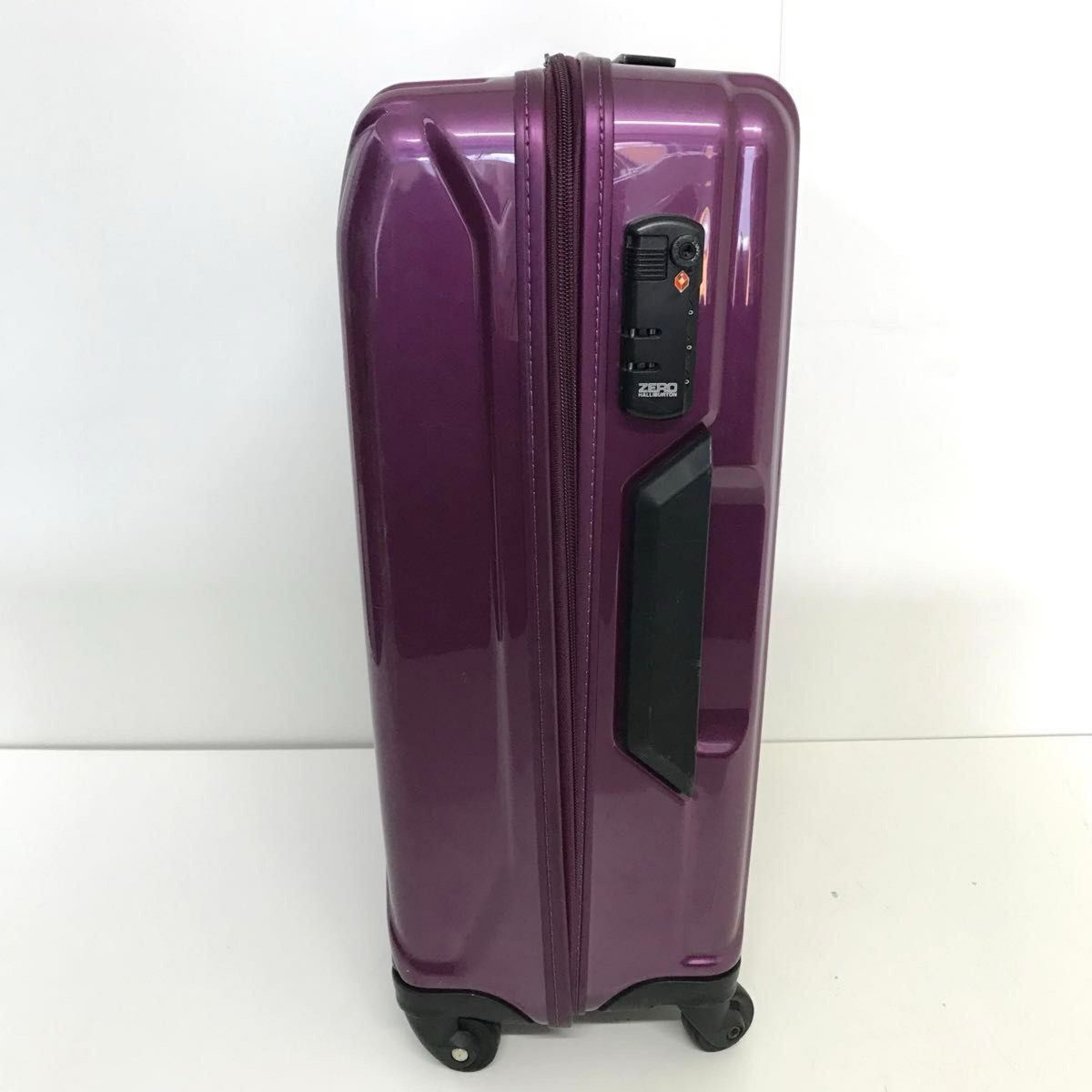 [ used good goods ] Zero Halliburton ZERO HALLIBURTON suitcase Carry case 4 wheel machine inside bringing in possible purple 