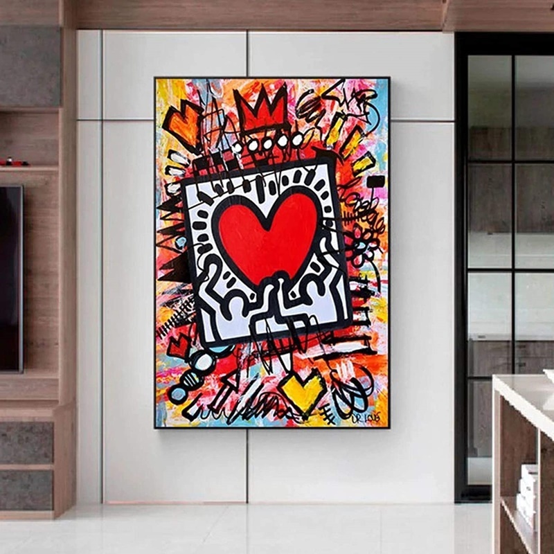 キースヘリング /Keith Haringキャンバスアートポスター オリジナルアート作品 A2サイズの画像3