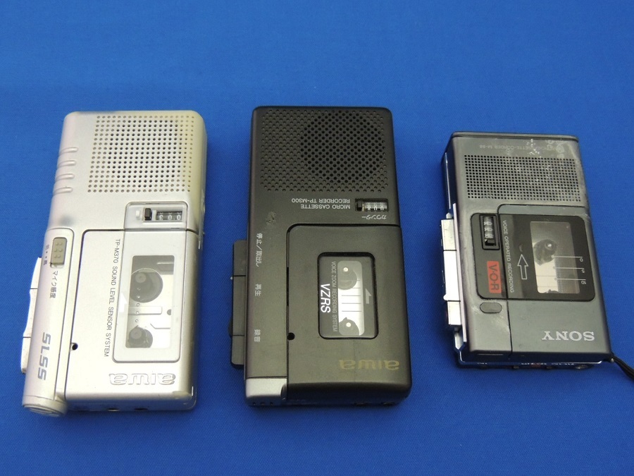 SONY(ソニー)/AIWA(アイワ)★マイクロカセットレコーダー/M-88(SONY)/TP-M300(AIWA)/TP-M370(AIWA)★ジャンク品_画像1