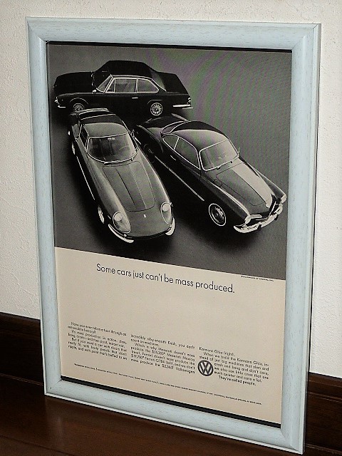 1969年 U.S.A. '60s 洋書雑誌広告 額装品 VW Karmann Ghia カルマンギア // 検索用 Maserati Mexico, Ferrari GTB4 ( A4サイズ ) _画像1