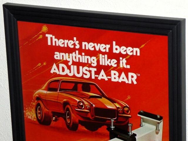 1973年 USA 70s 洋書雑誌広告 額装品 Hurst Adjust-A-Bar (A4size) /検索用 ハースト トラクションバー Camaro 店舗 ガレージ 看板 装飾 AD_画像2