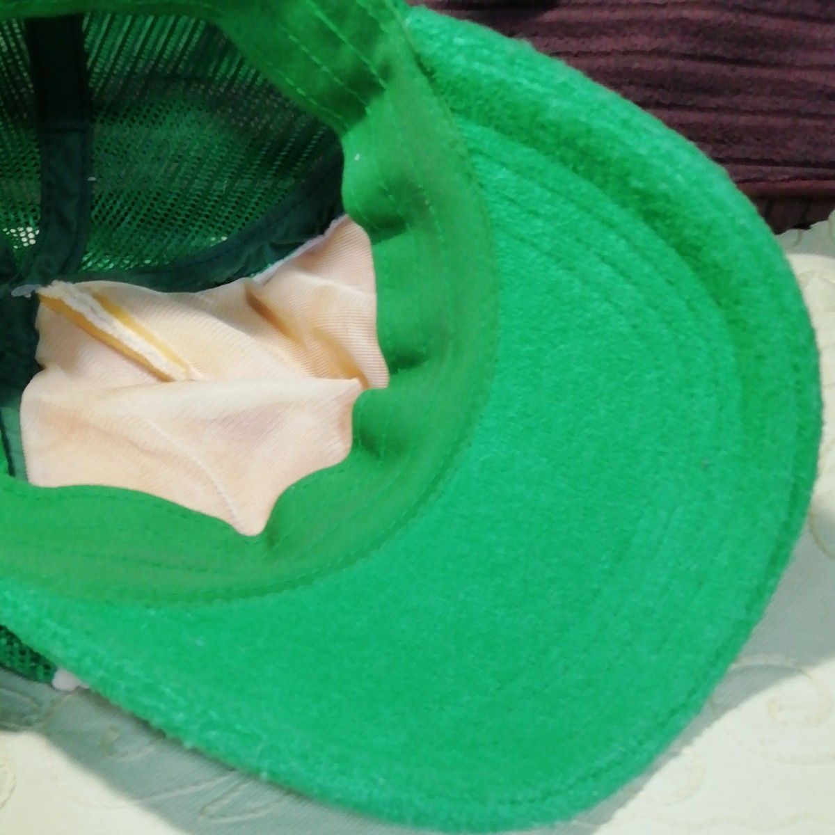 【訳あり】キャップ　グリーン　サイズ調整可　男女兼用　野球帽