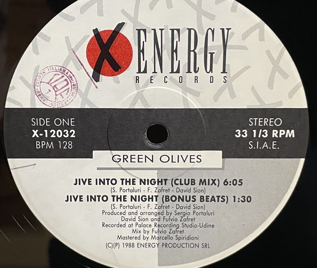 GREEN OLIVES / JIVE INTO THE NIGHT 中古盤12インチの画像3