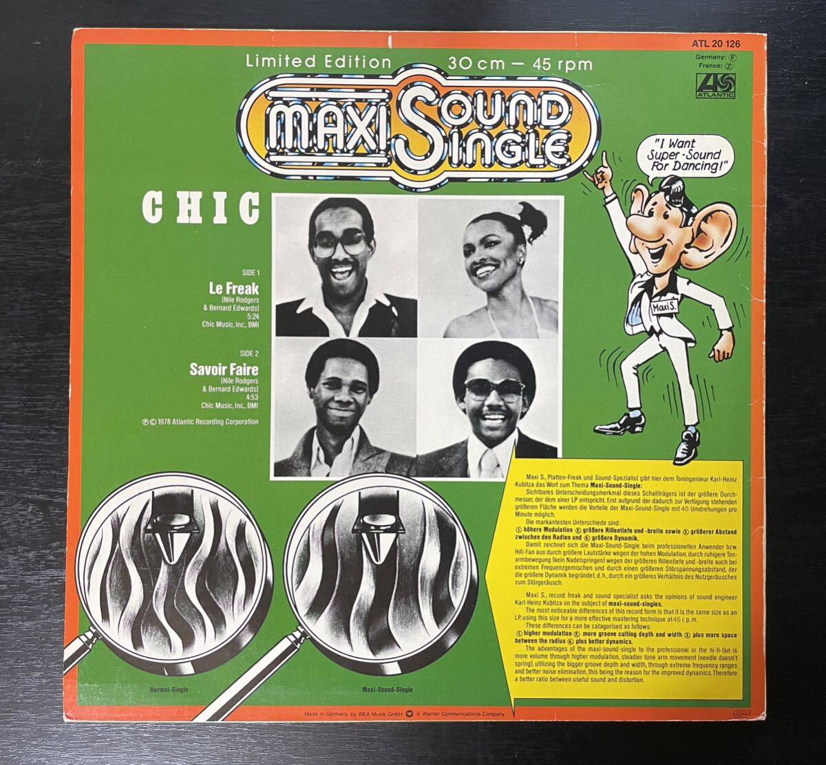 CHIC / LE FREAK 中古盤12インチカラーレコードの画像2