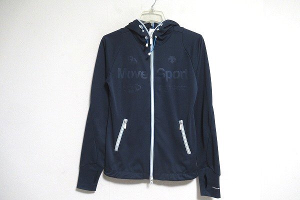 N6671:DESCENTE(デサント)MoveSports フルジップジャージパーカー/紺/WOMEN L:5_画像1