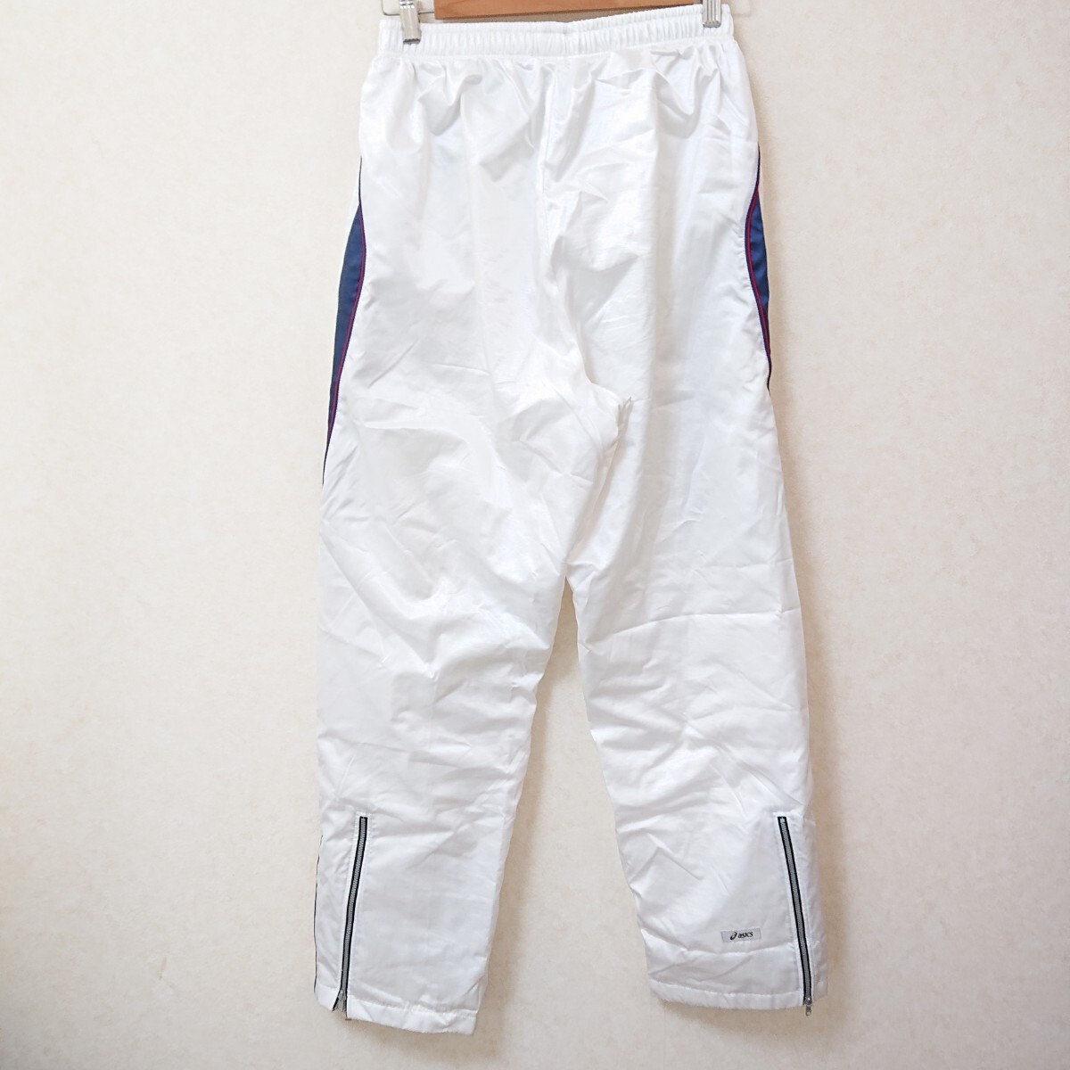 【asics】アシックス デュアルサーモ パンツ ジャージ シャカシャカ トレーニング 運動 スポーツ ロゴ刺繍 ホワイト 白 メンズ O /Y5437CCの画像2