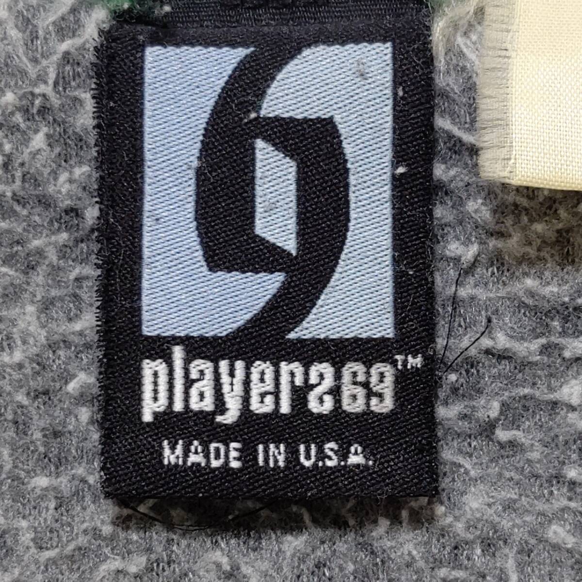 USA製◎【Playerz69】プレイヤーズ69 ナイロン ジャケット アメリカ製 ヴィンテージ コーチ 刺繍 ブラック 黒 メンズ サイズ2XL/Y5387jの画像9