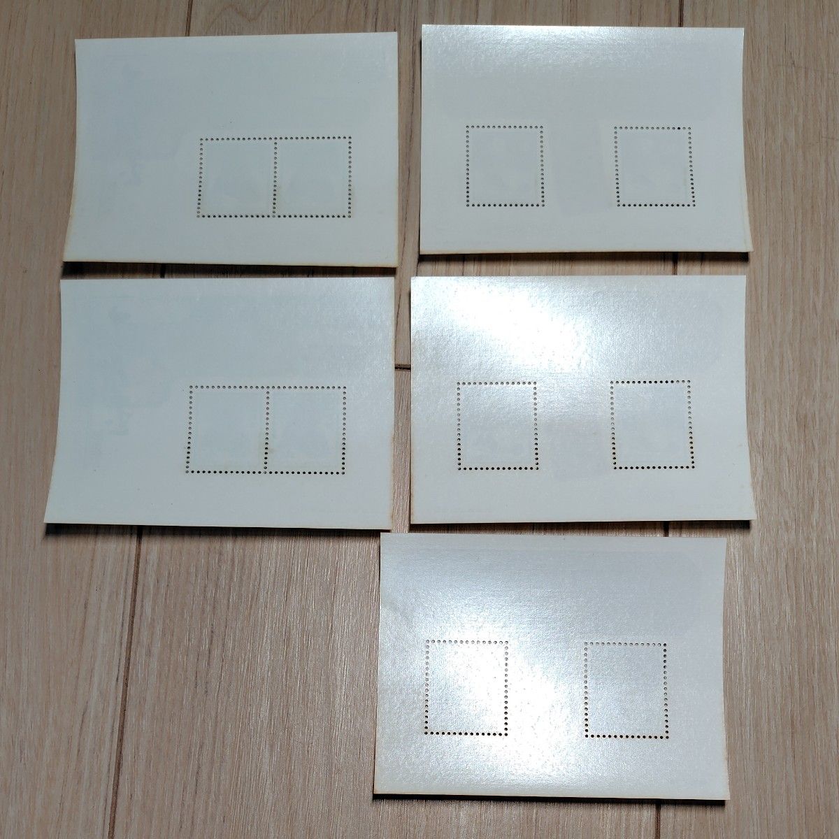 お年玉小型シート昭和58年×2、昭和57年×3