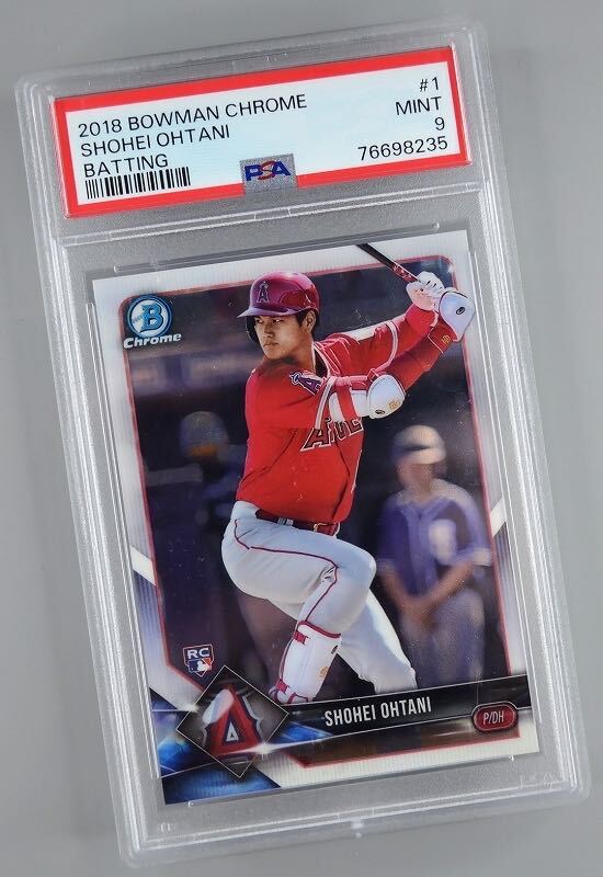 【7】超レア！大谷翔平 2018 Bowman Chrome Rookie Card RC #1（PSA鑑定済）ルーキーカード/ダルビッシュ有・イチロー・直筆サインなしの画像1