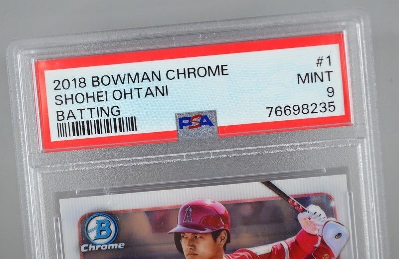 【7】超レア！大谷翔平 2018 Bowman Chrome Rookie Card RC #1（PSA鑑定済）ルーキーカード/ダルビッシュ有・イチロー・直筆サインなしの画像4
