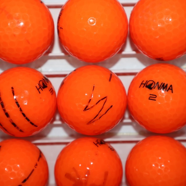 25個 ホンマ A1 オレンジカラー Bランク HONMA 中古 ロストボール ゴルフボール 送料無料 snt_画像8