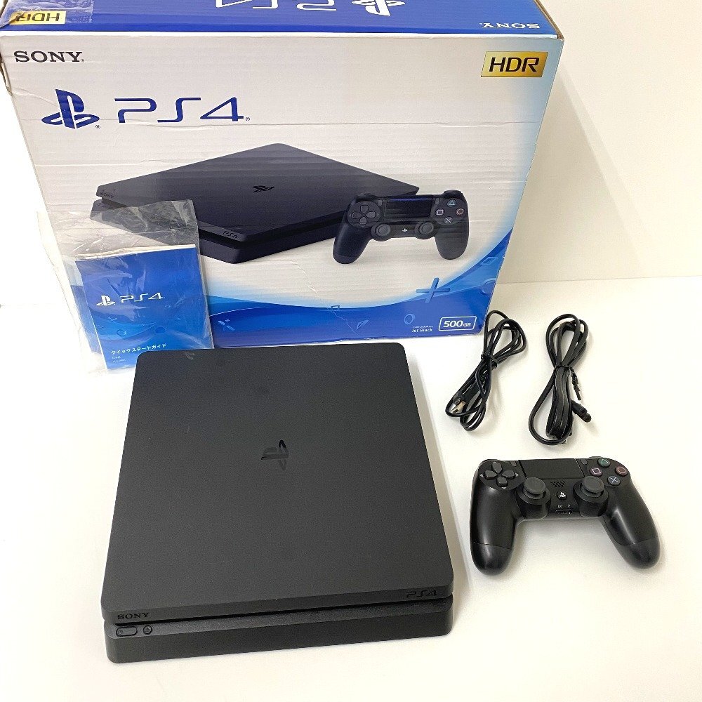 【送料無料】SONY ソニー PlayStation 4 プレイステーション4 500GB CUH-2100A ジェット・ブラック 中古【Ae727741】_画像1