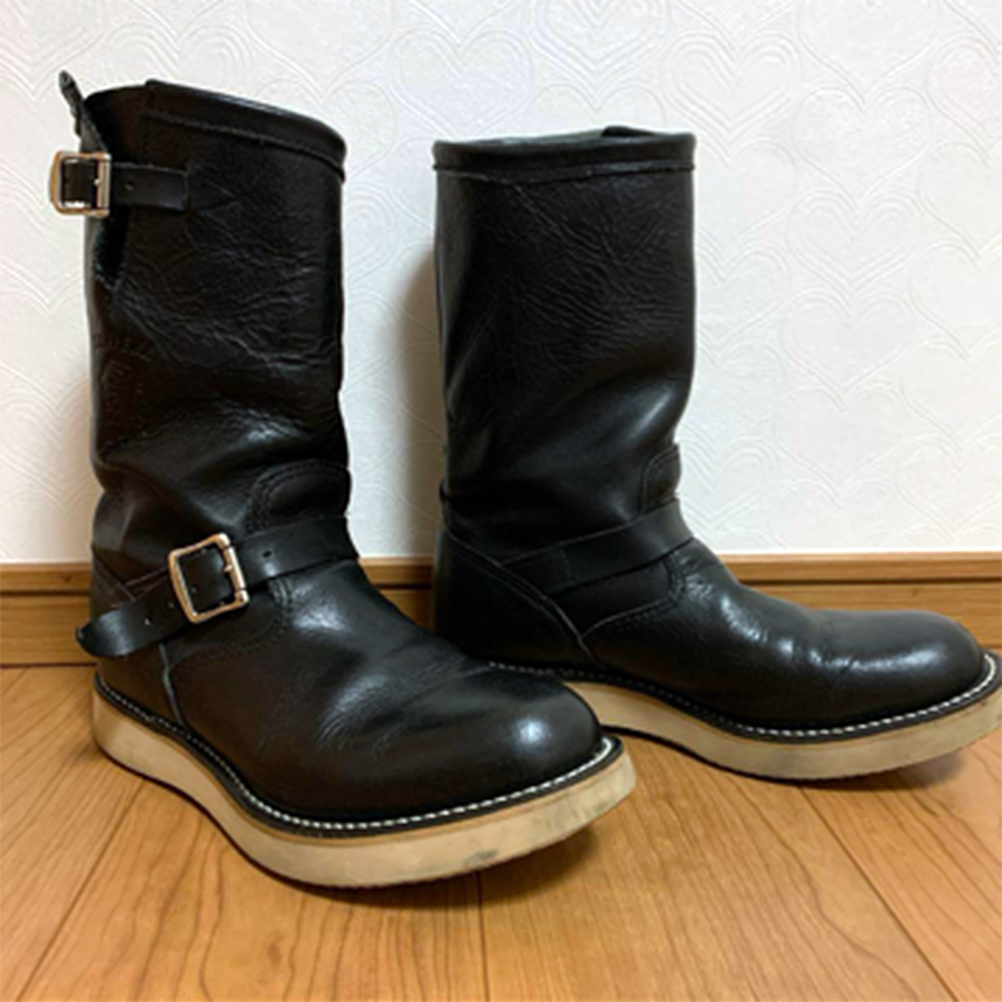 CHIPPEWA チペワ エンジニアブーツ USA製 9D 27cm　ブラック 黒 ビブラムソールカスタム_画像1