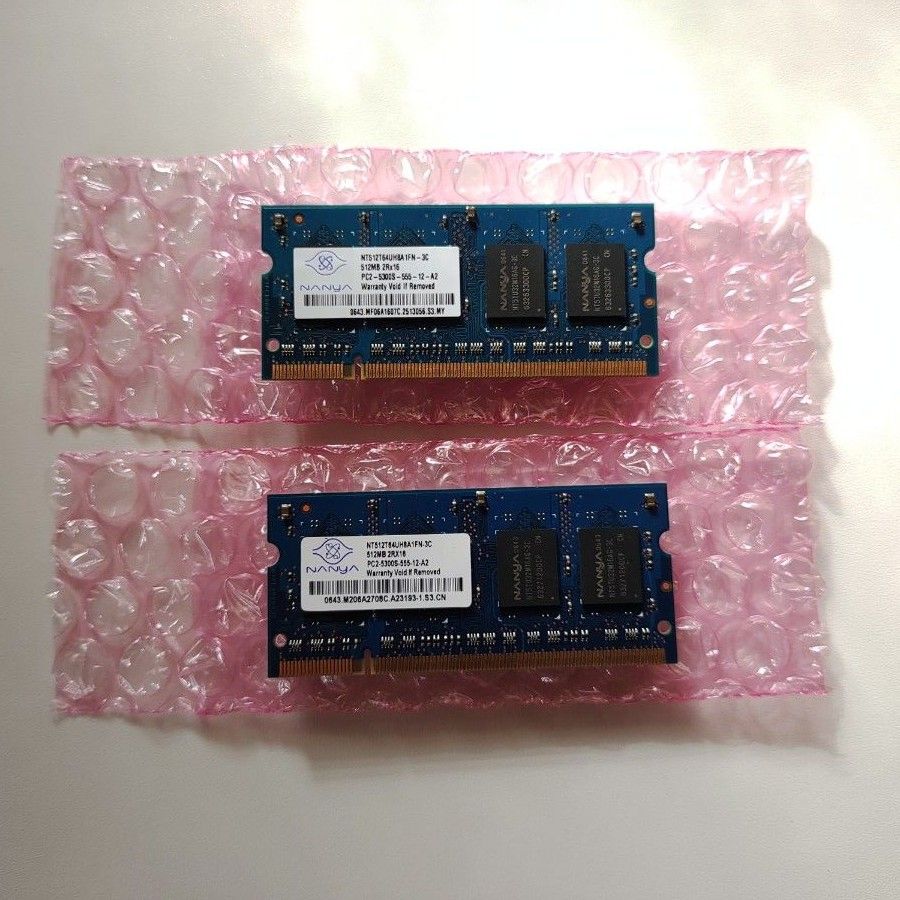 SODIMM DDR2 PC2-5300 512MB x2 ジャンク