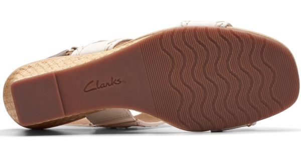  бесплатная доставка Clarks 25.5cm Wedge легкий n задний липучка белый сандалии туфли-лодочки кожа ремешок Loafer спортивные туфли RRR127