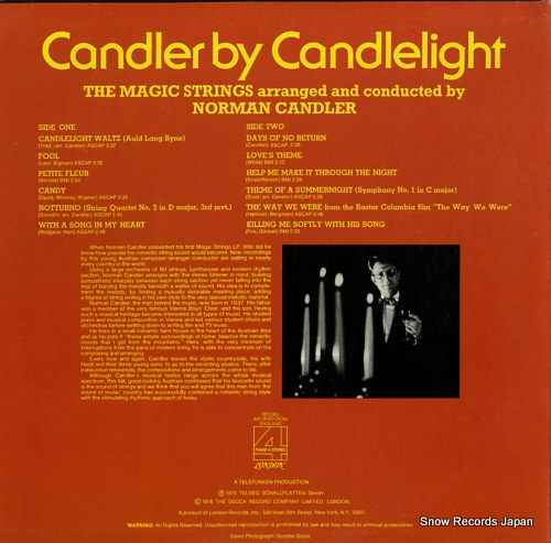 ノーマン・キャンドラー candler by candlelight SP44251の画像2