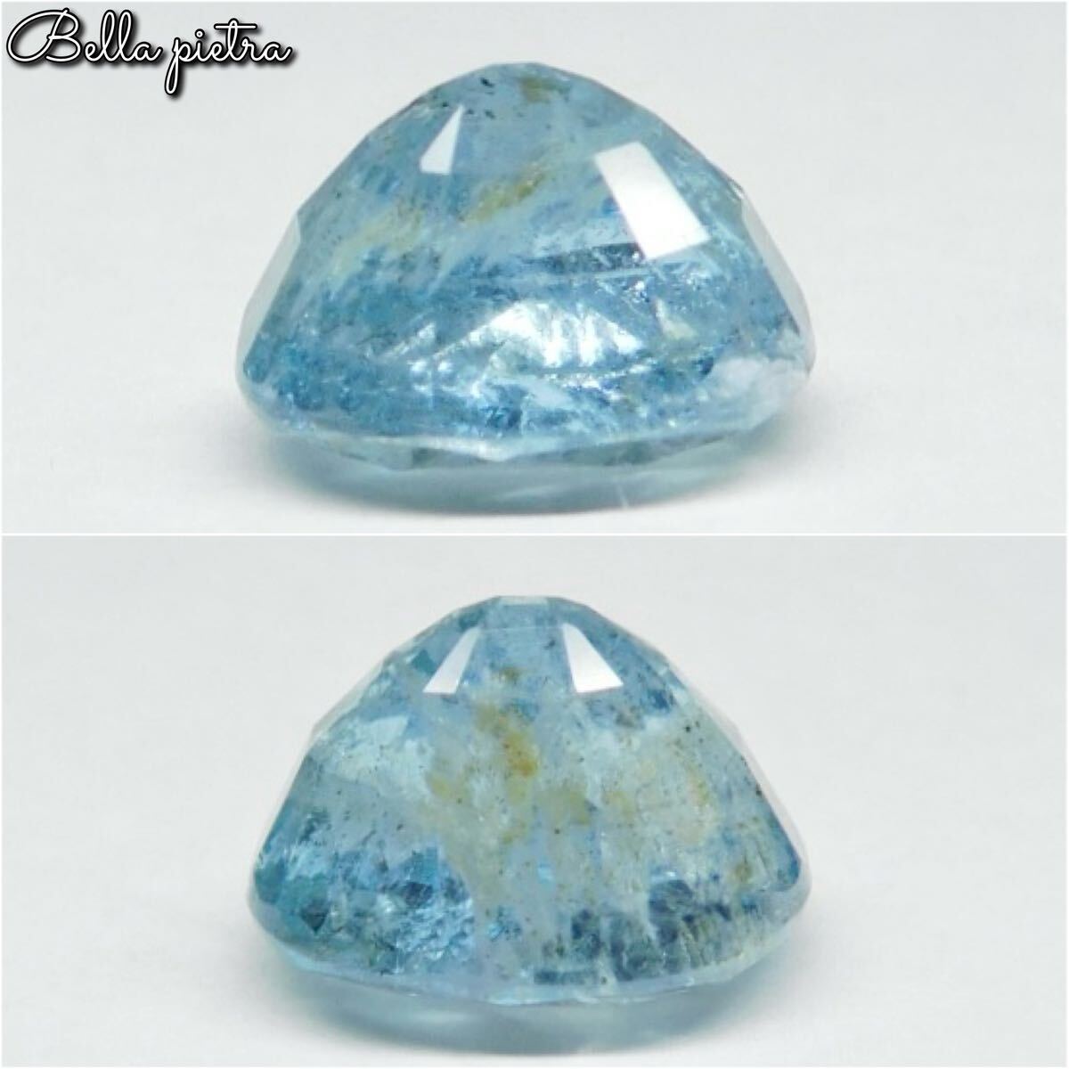 2.92ct★非加熱☆天然アクアマリン ブラジル産 オーバル ルース パワーストーン Aquamarine 裸石 宝石 天然石 44_画像8