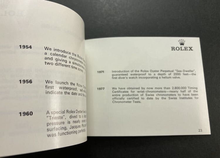 旧 オイスター 冊子 ロレックス ROLEX OYSTER booklet 付属品に 6263 6265 6694 6426 1500 5500 1680 5513 1665 1655 1675 1019 1016 1977_画像4