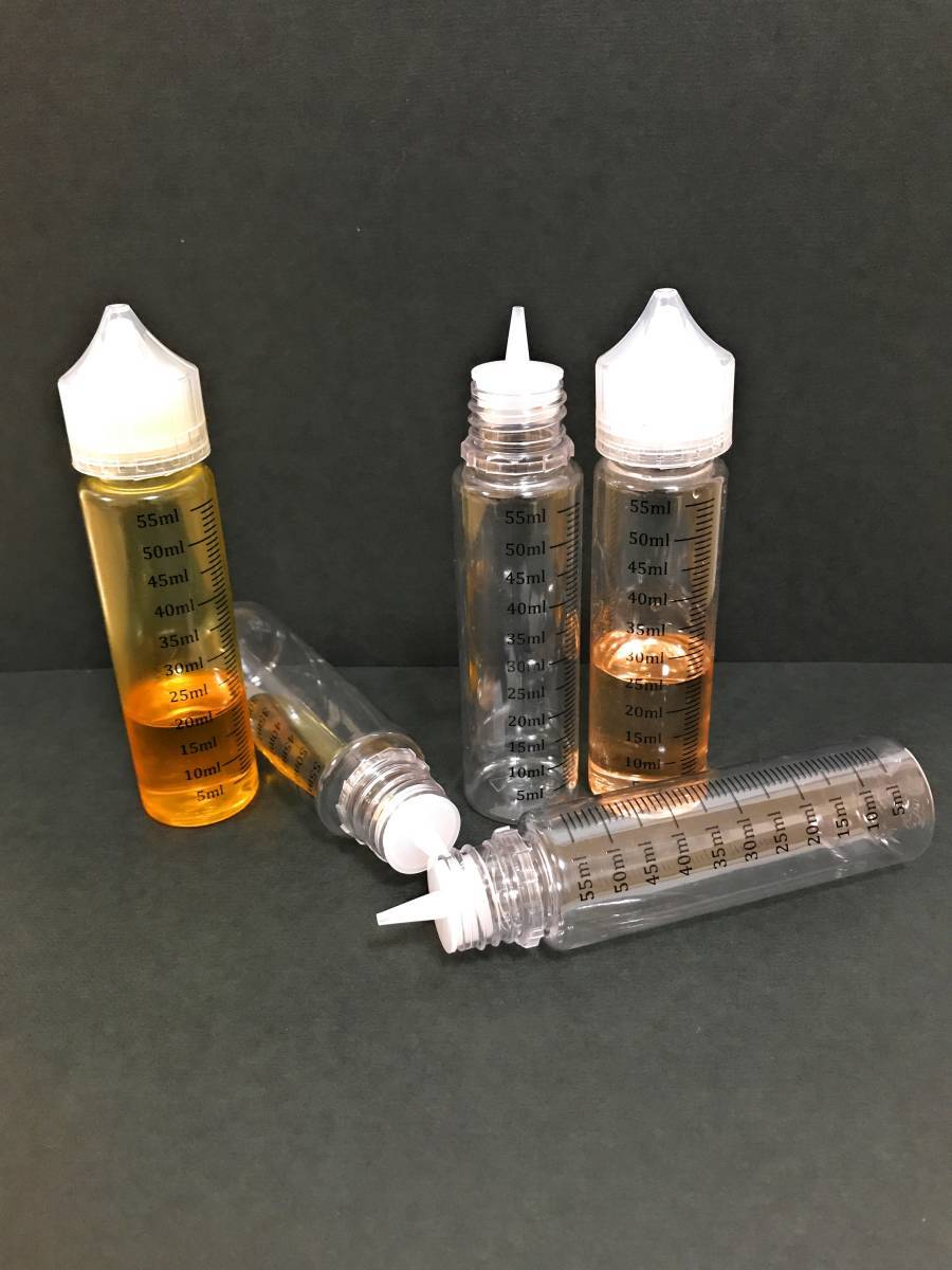 ◇送料無料◇VAPE ボトル リキッド 保存容器 ユニコーンボトル 60ml (5本セット) 5ml-55ml メモリ付き_画像6