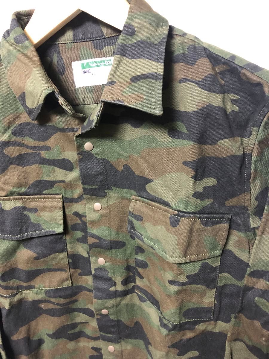 BASE CONTROL 迷彩 ARMY ミリタリーシャツ