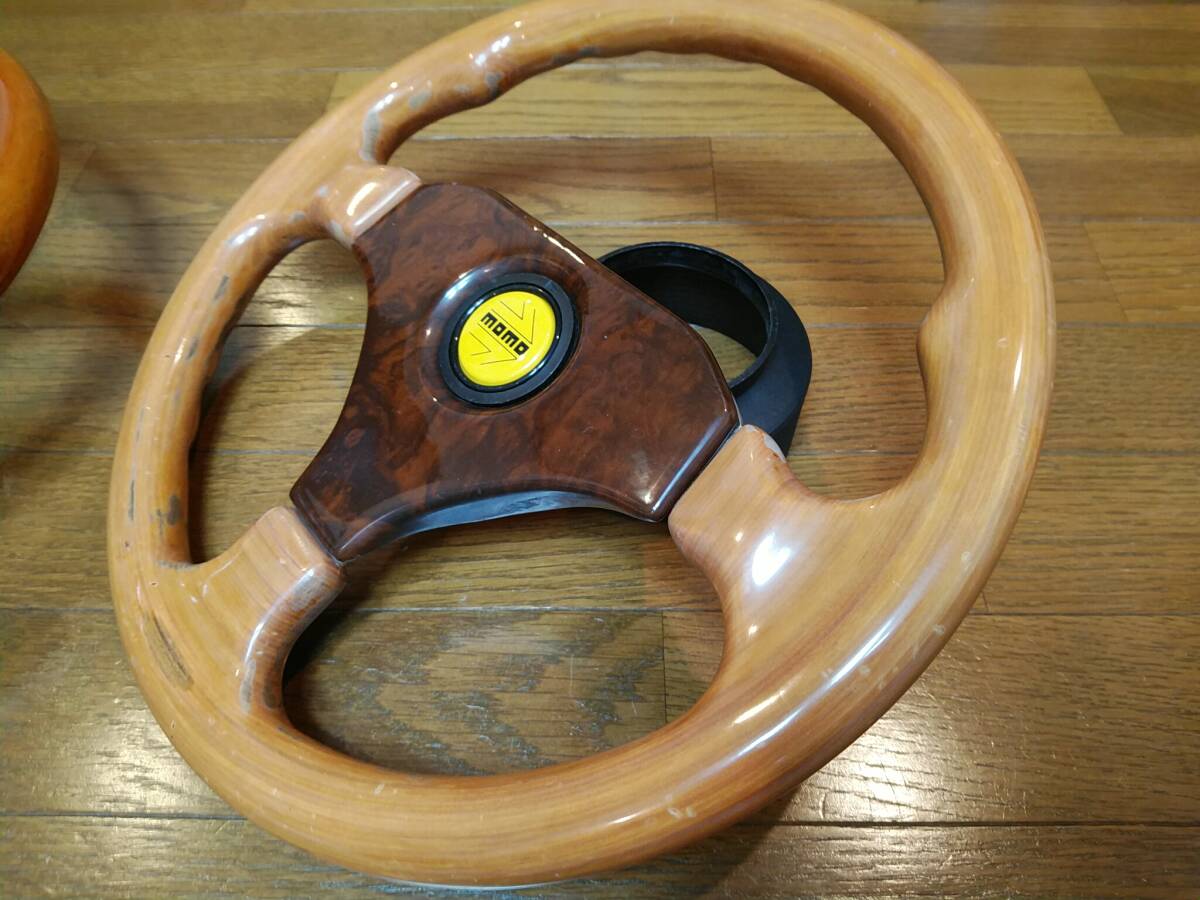  Junk! No-brand деревянный руль 2 шт. комплект!1 иен ~ распродажа! бесплатная доставка!!