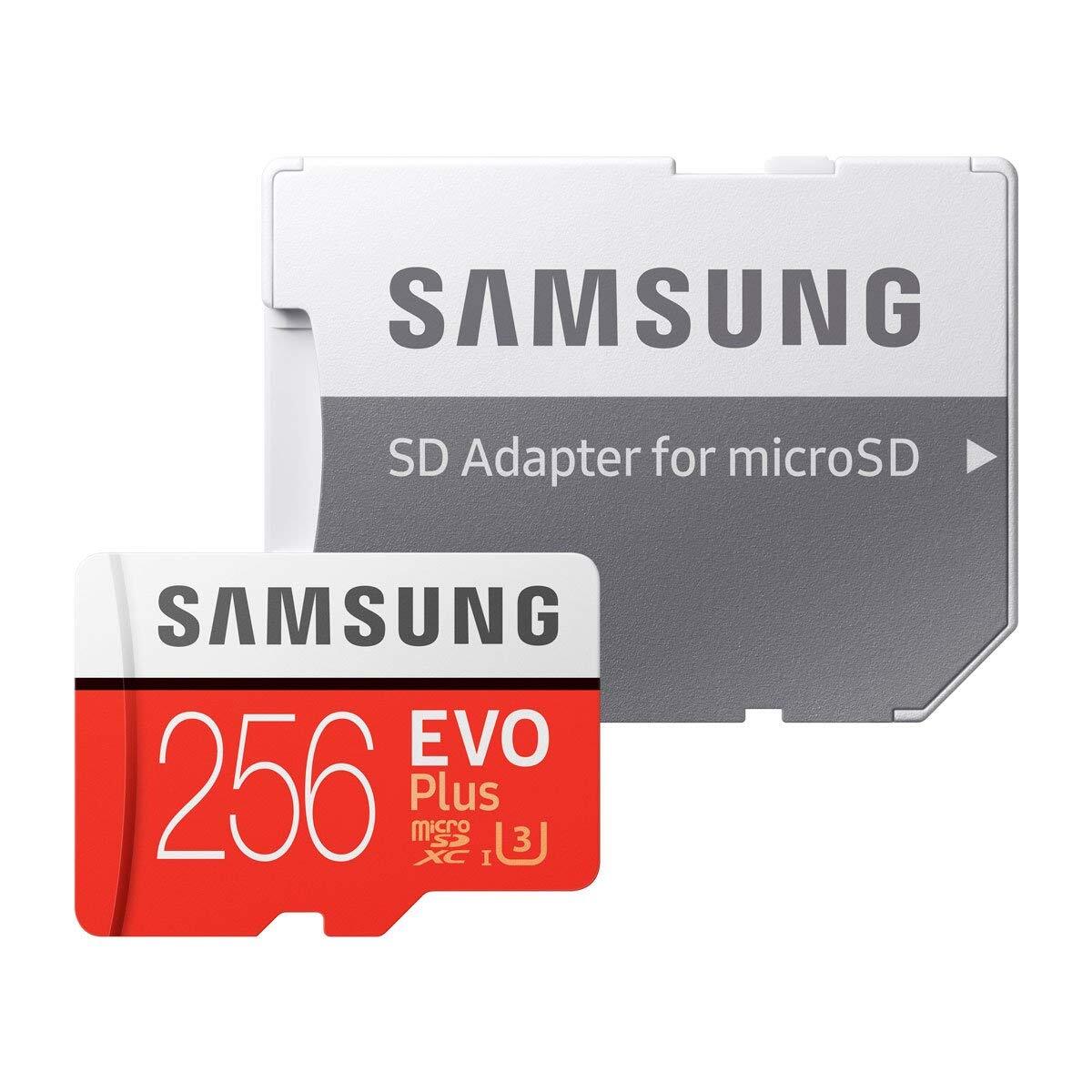 新品 １円～!! Samsung EVO plus microSDXC 256GB マイクロ SD SDカードアダプター付_画像2