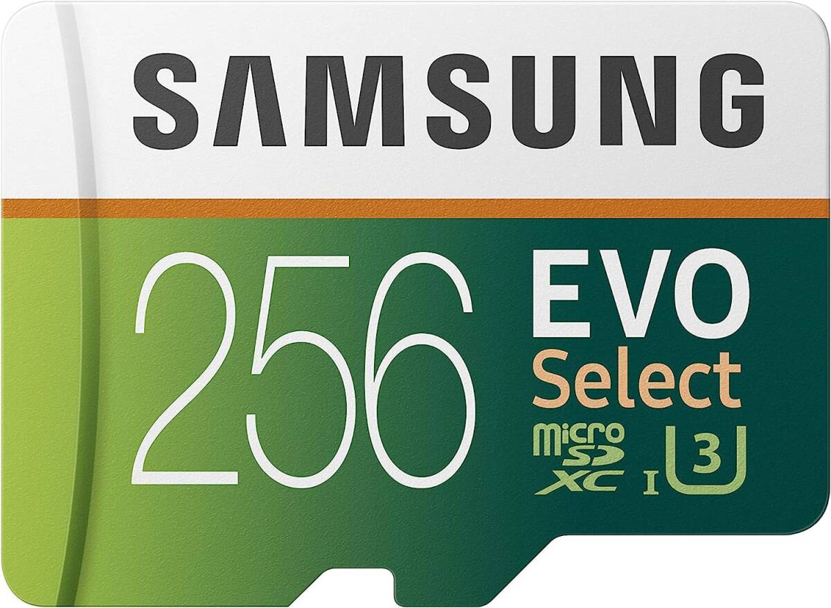 新品 １円～!! Samsung EVO Select microSDXC 256GB マイクロ SD SDカードアダプター付_画像1