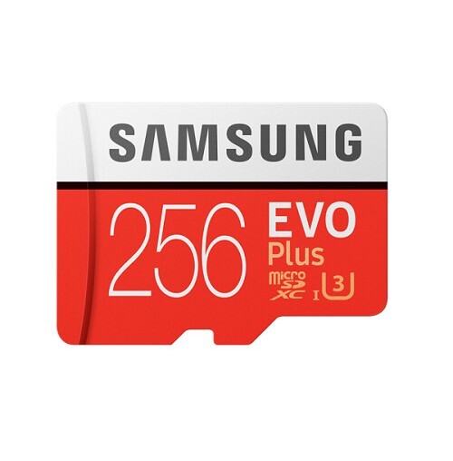 新品 １円～!! Samsung EVO plus microSDXC 256GB マイクロ SD SDカードアダプター付_画像1