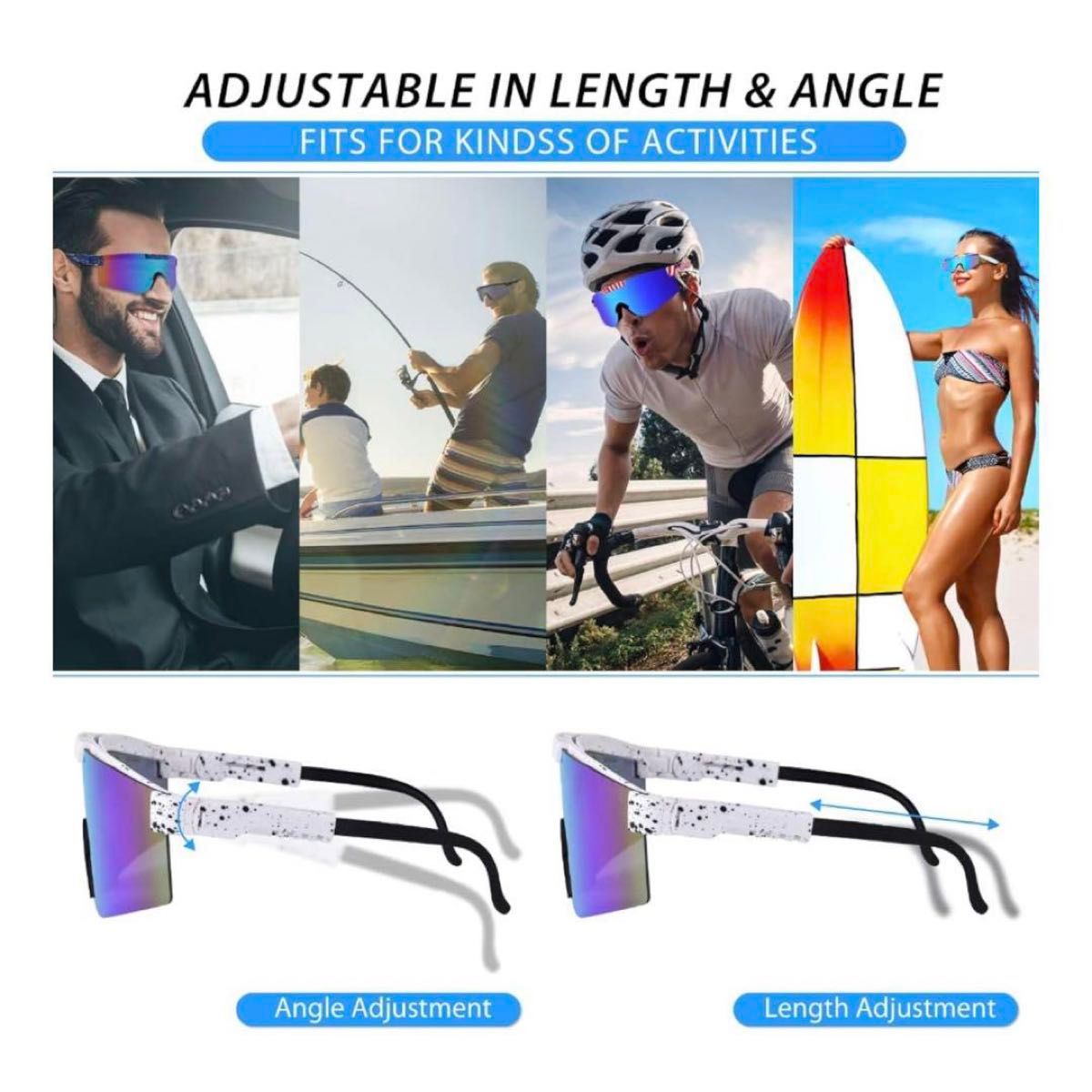 スポーツ 偏光野球サングラス ユース UV400保護 アウトドア サイクリング サングラス ゴーグル ブルー スポーツサングラス