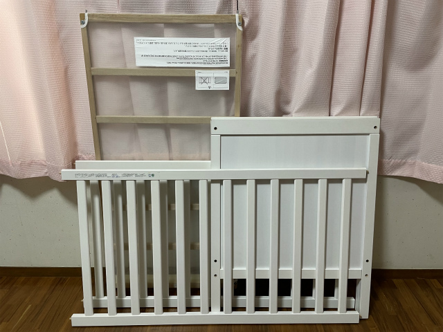 ( pick up only ) Ikea IKEA crib usage little commodity 60.×120. disinfection ending present condition delivery baby furniture height adjustment possible white 