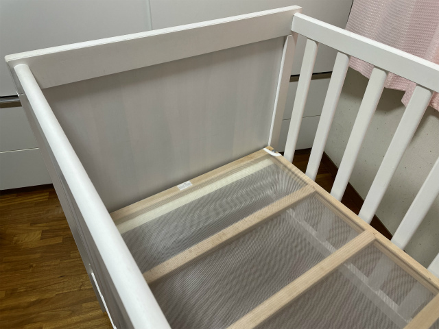 ( pick up only ) Ikea IKEA crib usage little commodity 60.×120. disinfection ending present condition delivery baby furniture height adjustment possible white 