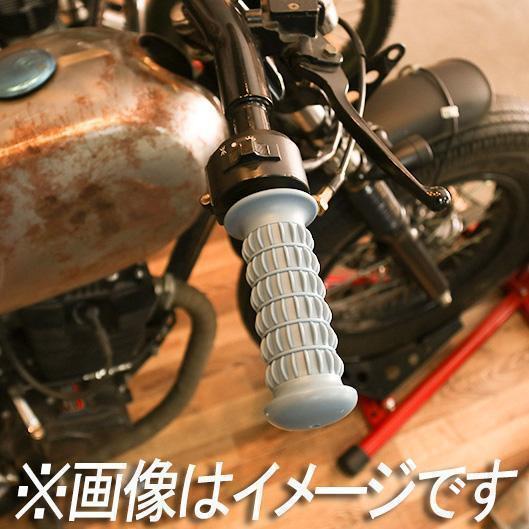 バイクグリップ ハンドルグリップ ラバー ゴム 非貫通 カスタム ホワイト白 汎用 オートバイ 単車旧車原付スクーター クラシックレトロ_画像4