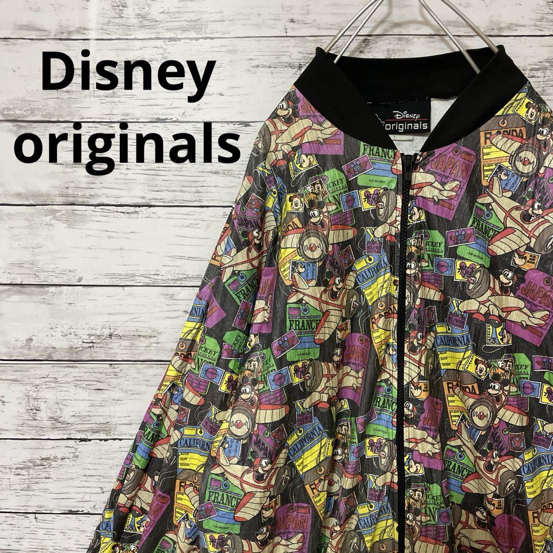 Disney originals ディズニー 総柄 ペーパージャケット ブルゾンの画像1