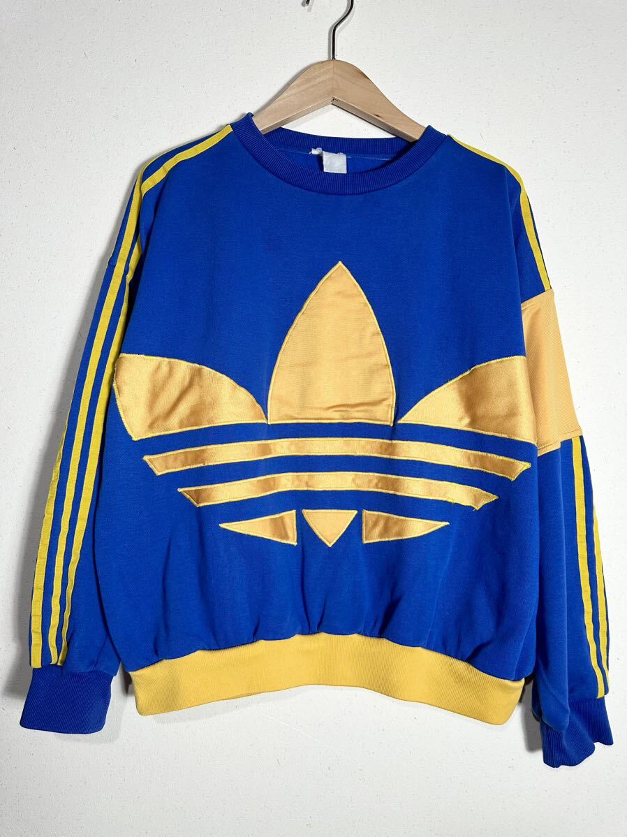 80's vintage adidas Sweatshirt ヴィンテージ アディダス ビッグ トレフォイル スウェット 古着 _画像1