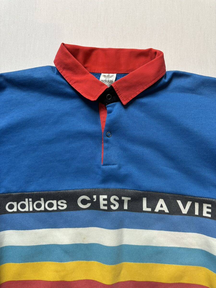 80s vintage adidas Sweatshirt ヴィンテージ アディダス 襟付き スウェット 古着 made in australia プルオーバー _画像4