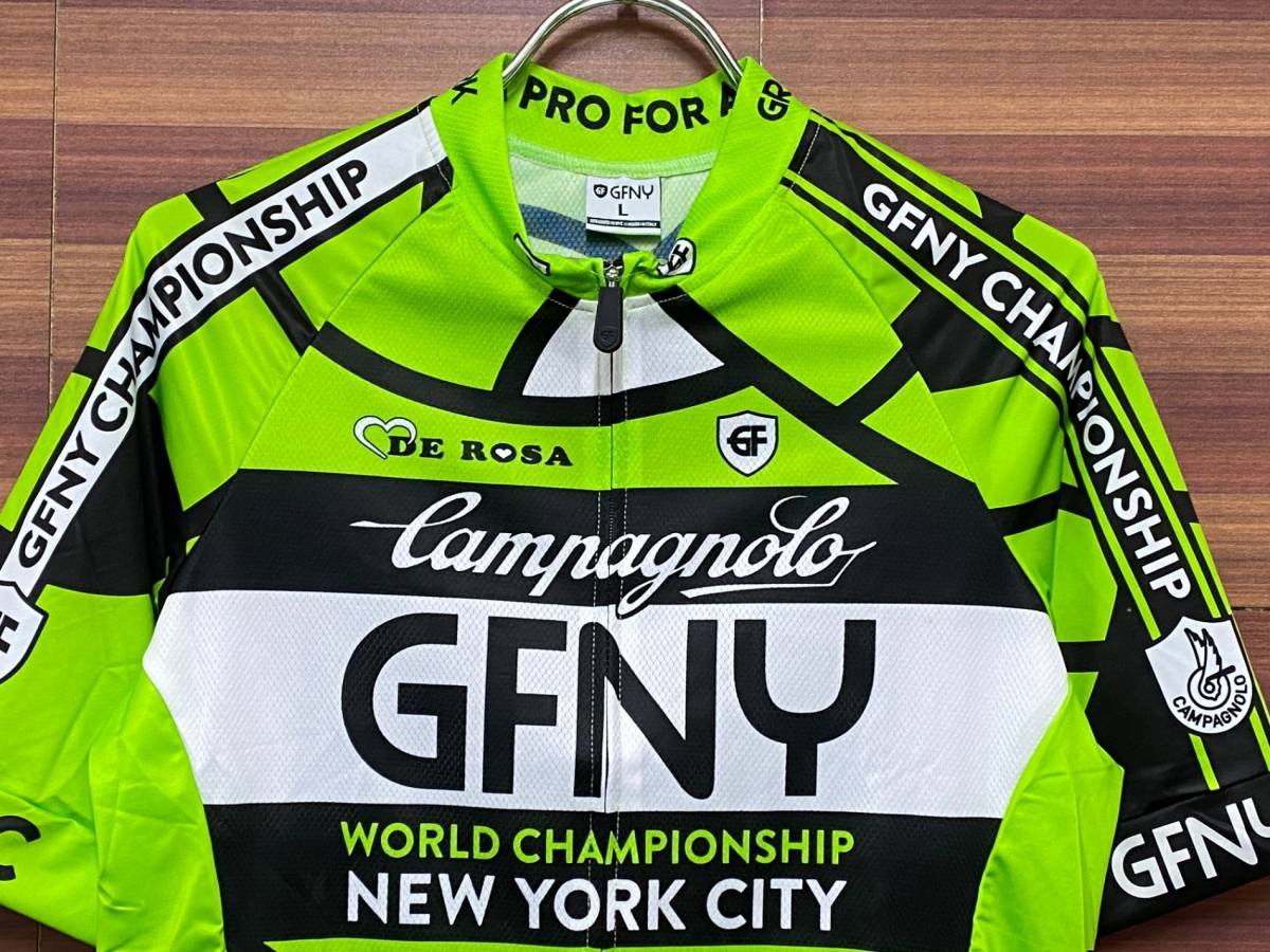 HO895 ビエンメ BIEMME 2017 GRAN FONDO NY SS JERSEY サイクルジャージ グリーン L_画像3