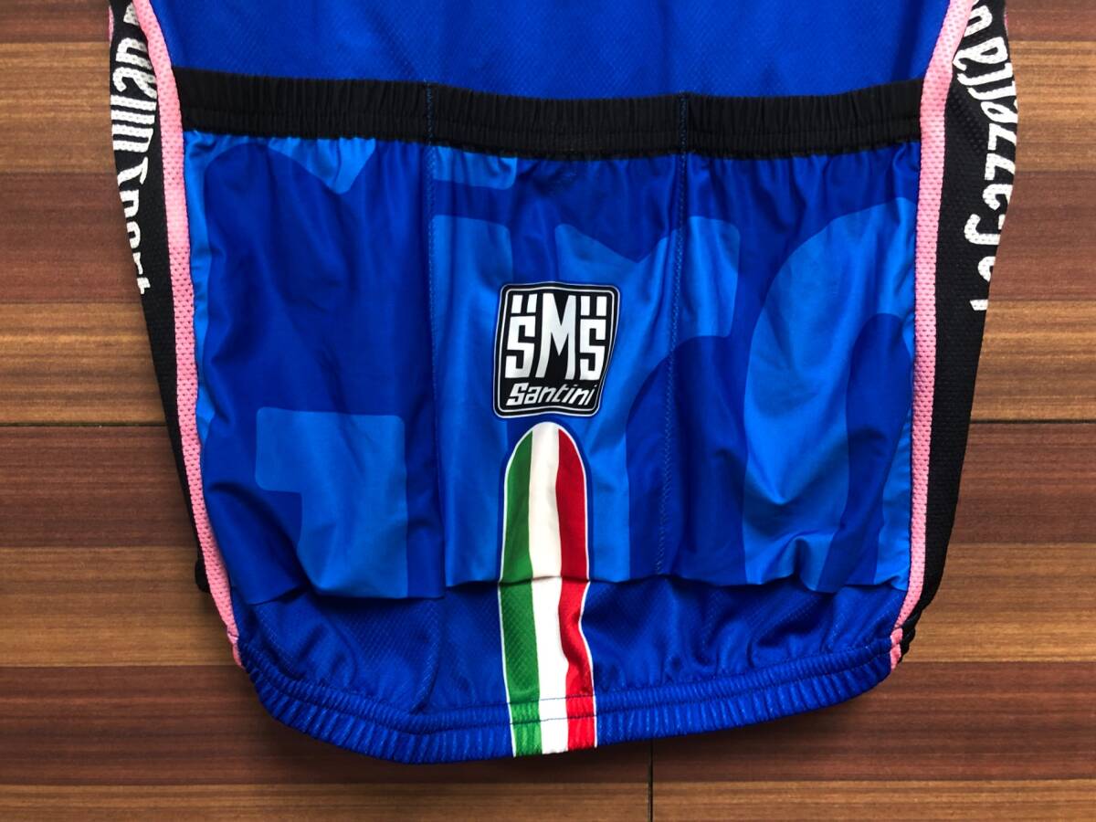 HR824 サンティーニ Santini Giro d'italia 半袖 サイクルジャージ 白 青 S_画像6