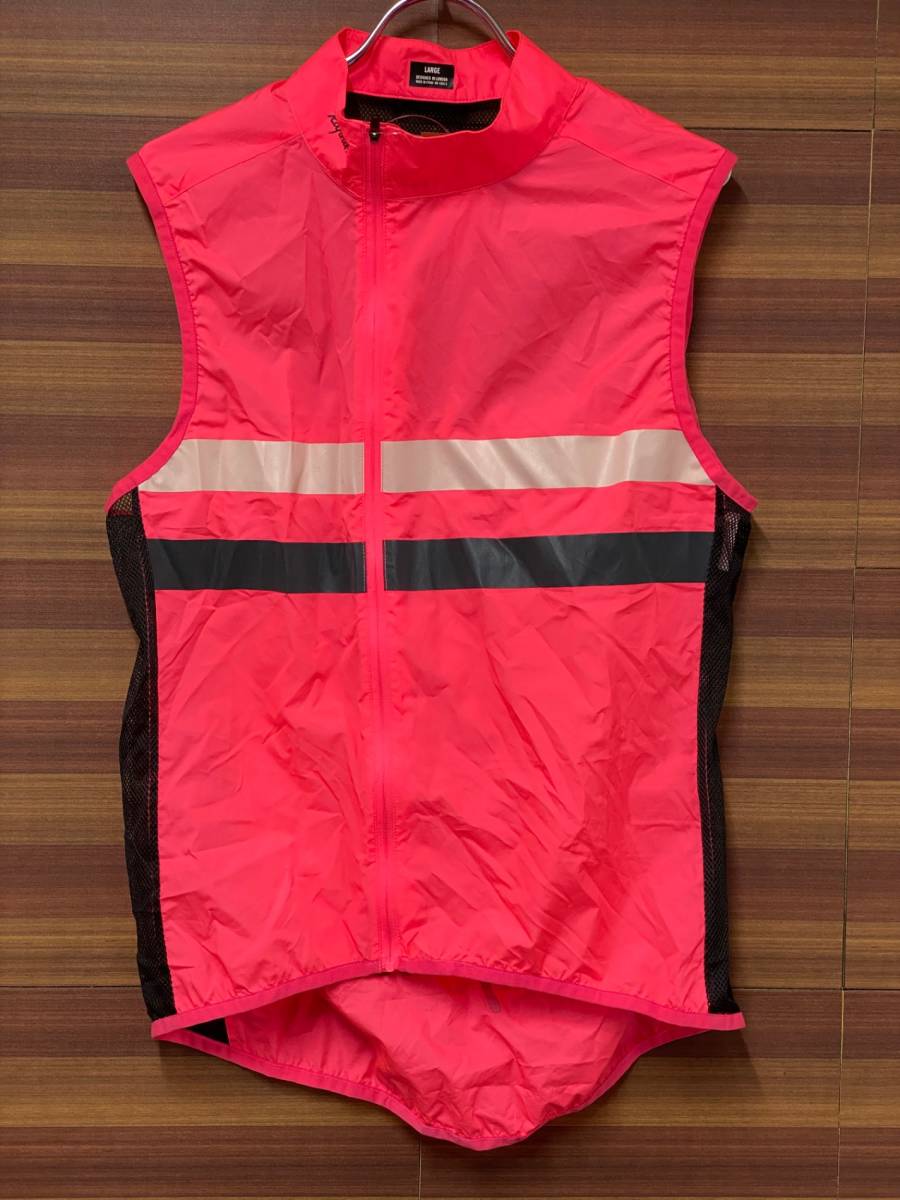 HR217 ラファ Rapha BREVET GILET ピンク L ※汚れ