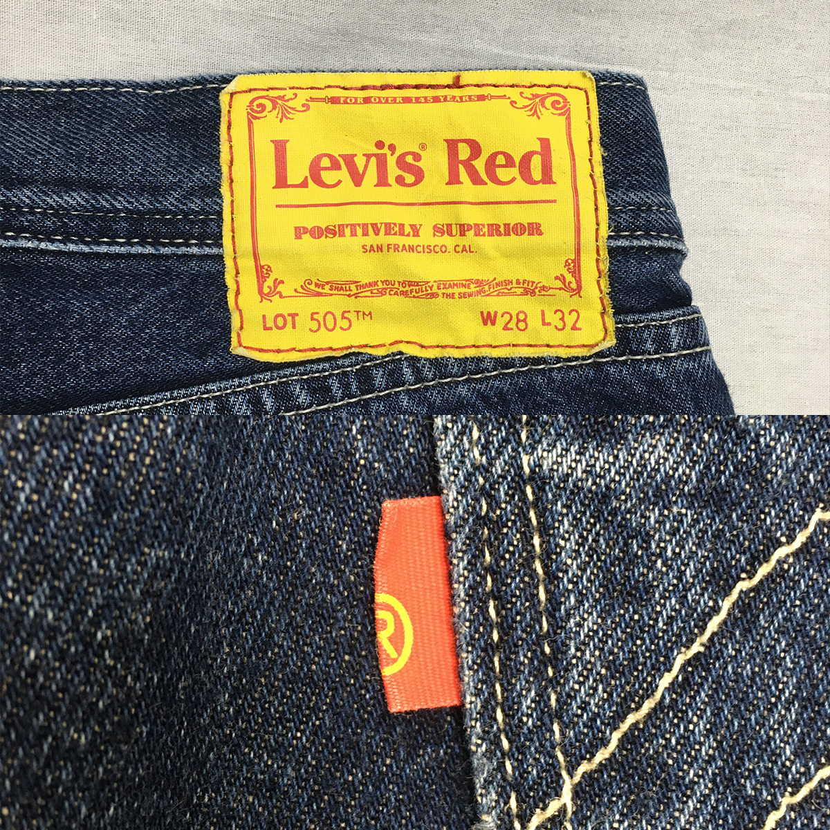 Levi's リーバイス 505 A0184-0001 デニム パンツ ジーンズ W28 L32 ジップフライ 布パッチ_画像8