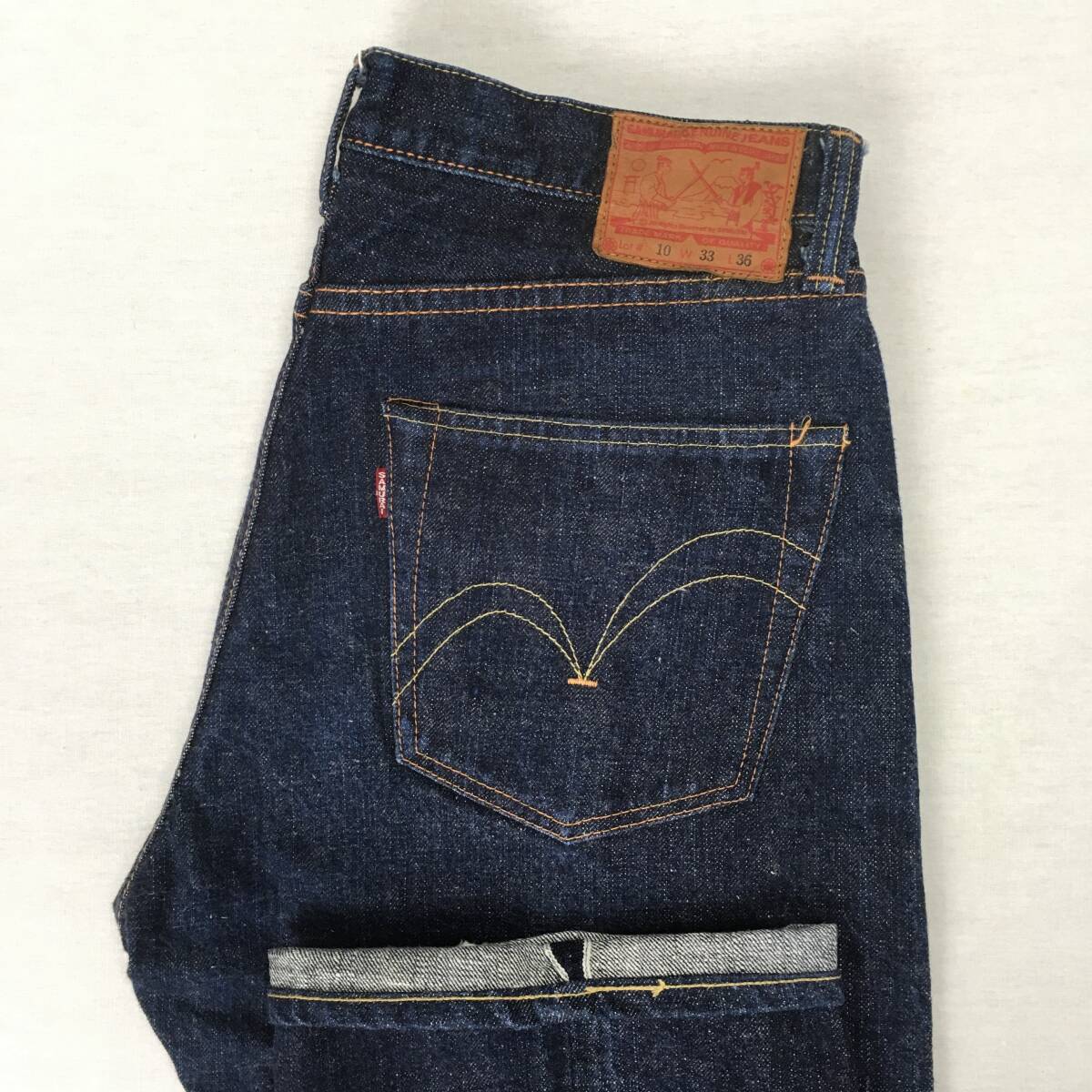 SAMURAI JEANS サムライジーンズ S0510XX lot10 15oz デニム レギュラーストレート W33 L36 刀耳 セルビッチ ボタンフライ 革パッチ_画像1