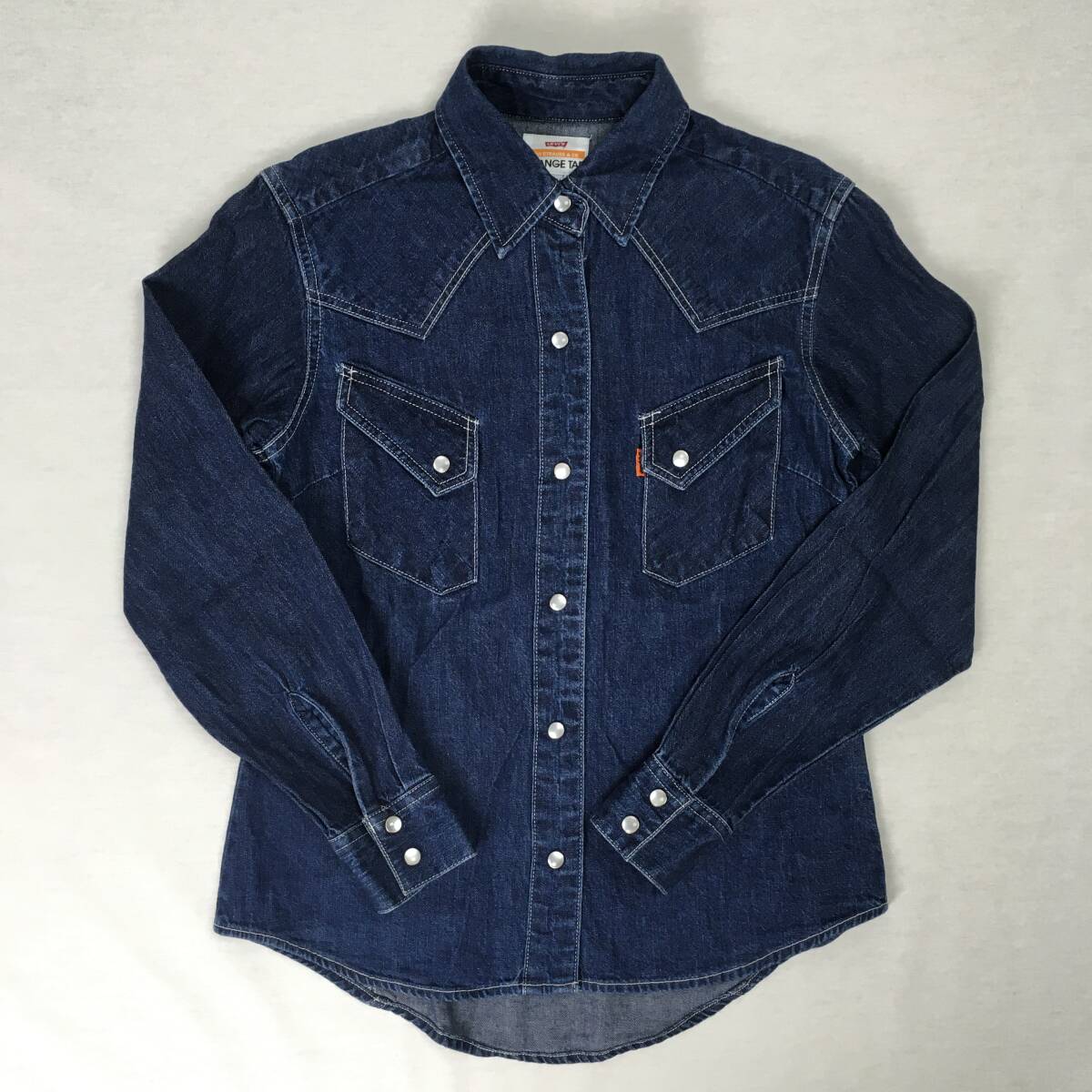 Levi's リーバイス 68615-51 00年 ウエスタン デニム シャツ Sサイズ 長袖 オレンジタブ_画像1