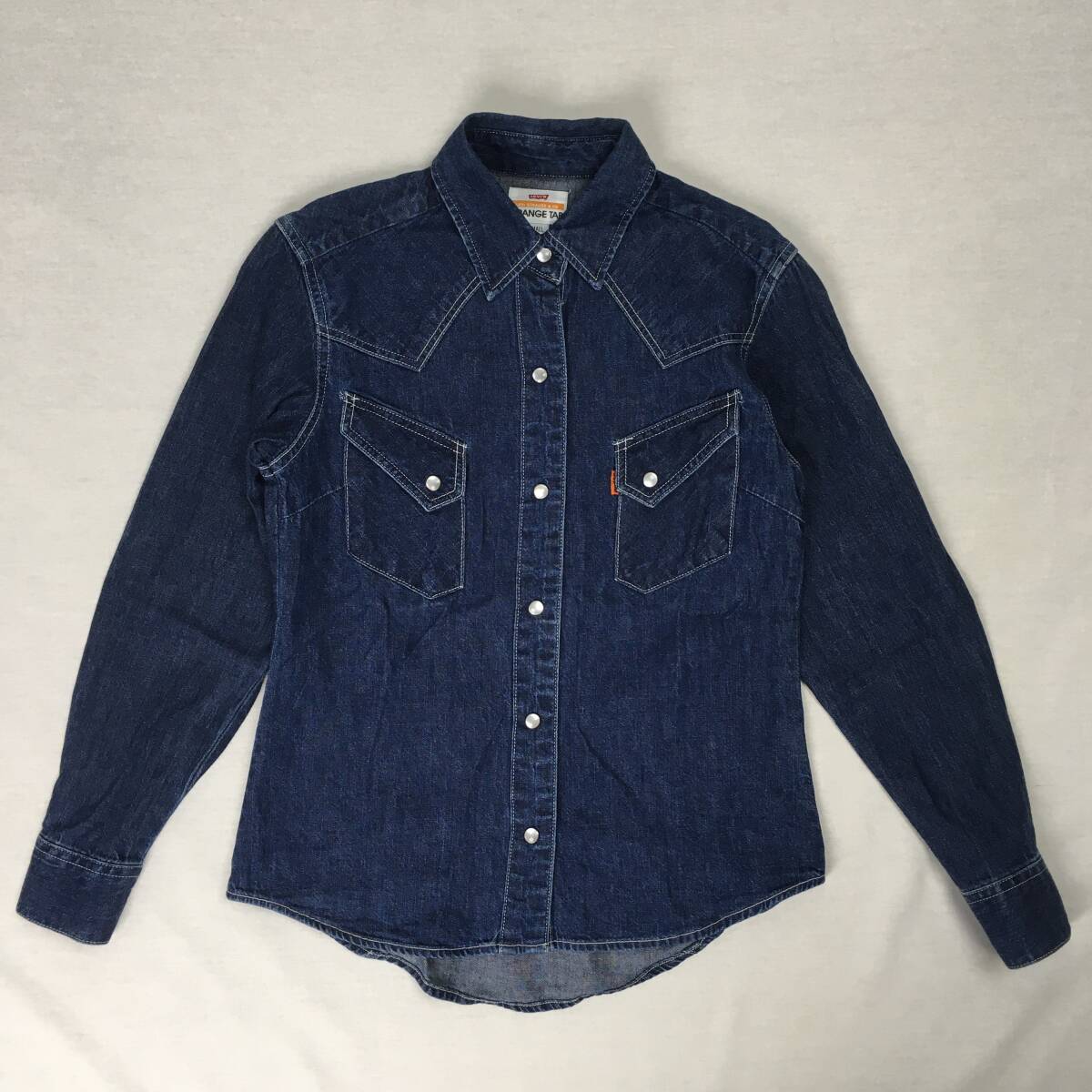 Levi's リーバイス 68615-51 00年 ウエスタン デニム シャツ Sサイズ 長袖 オレンジタブ_画像2